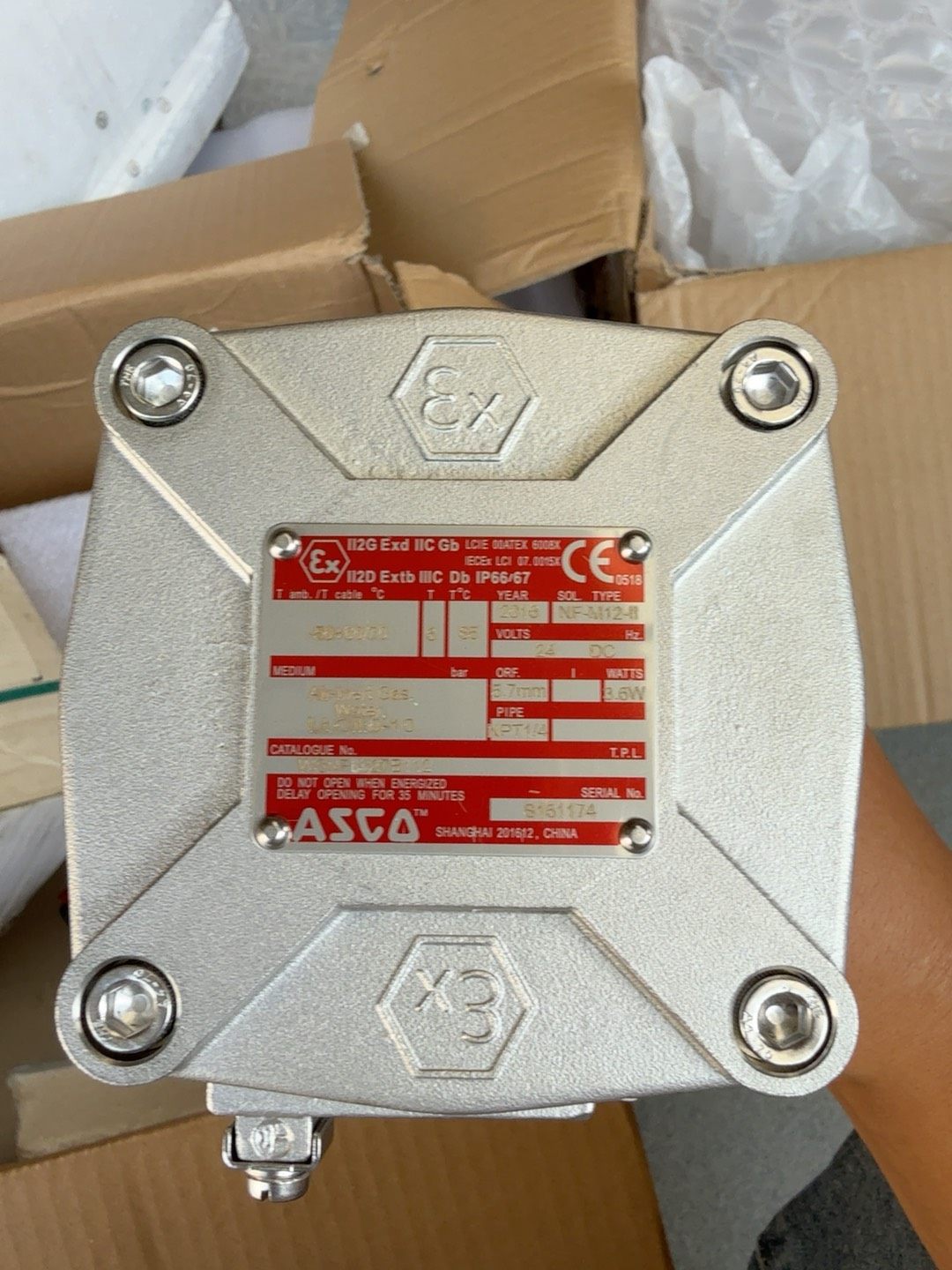 全新ASCO防爆电磁阀WSNF8327B112，原装正品带包