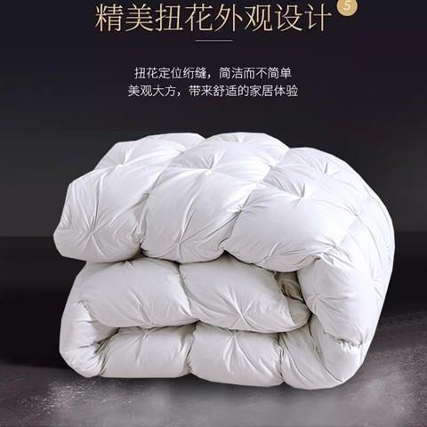 扭花羽绒被白鸭绒被柔赛丝扭花静音羽绒被保暖蓄热加厚羽绒被