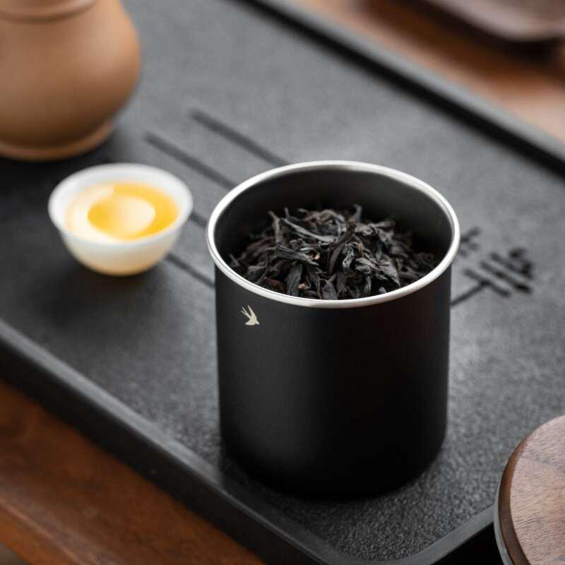 日式茶叶罐密封罐便携小号储物罐不锈钢咖啡豆咖啡粉保存罐储豆罐