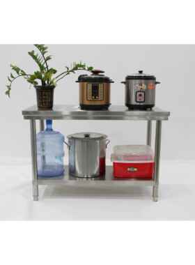 加厚不DEH店锈钢双层工作台桌子操作台房酒双层三层包打台打荷厨