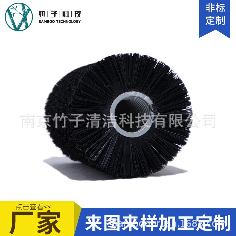 外绕带轴工业清洗机流水线弹簧毛刷辊刷 幕墙玻璃清洁pp毛刷辊
