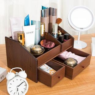 桌梳妆式 新中木质整台理盒大容面量家 置物架抽屉297式