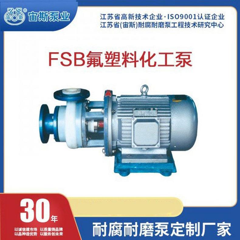 铁盐次氯酸钠卸料泵氟塑料离心泵卸酸碱耐腐蚀衬氟泵FSB泵增压泵