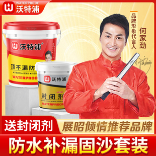 沃特浦防水补漏材料屋顶专用防水涂料固沙剂水泥地面起沙墙面封闭