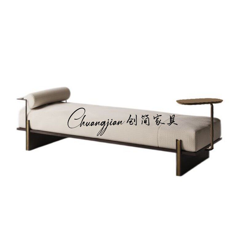 意式极简客厅沙发凳卧室布艺床尾凳设计师玄关长条凳衣帽间换鞋凳