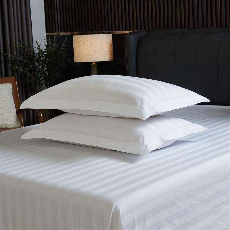 60支全三公分缎棉缎条馆店民宿白酒色件套四件套床三上用品纯棉宾