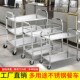 移不锈收钢餐车加层厚碗车餐厅上菜车商无品牌 用三塑料动车双层