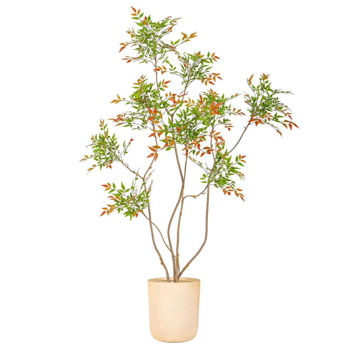 大型仿真植物南天竹盆栽室内落地摆件仿生绿植家居客厅装饰假花树