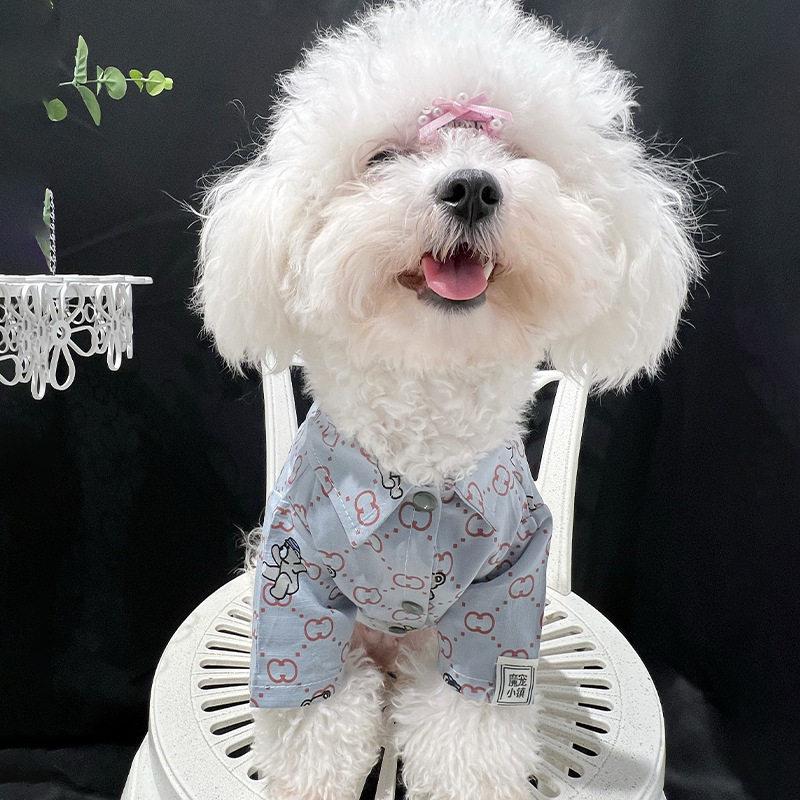 宠物衣服狗狗衬衣大型犬金毛巨贵博美比熊泰迪柯基猫咪春夏季薄款