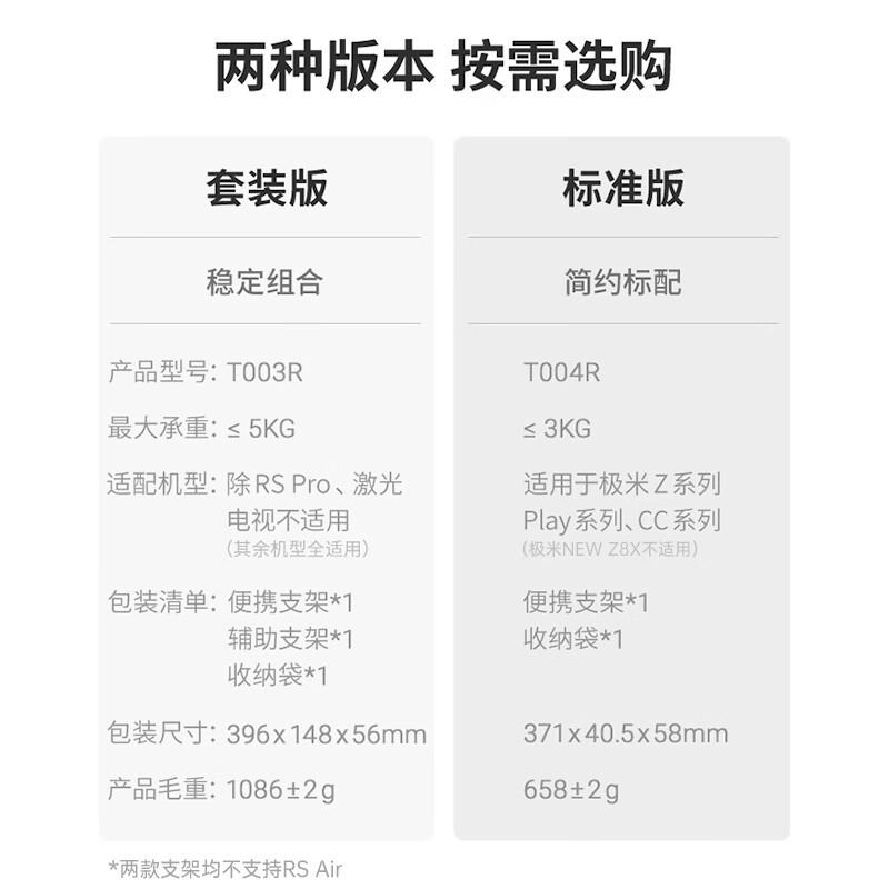 极米（XGIMI）多功能便携支架桌面落地两用附收纳袋图片