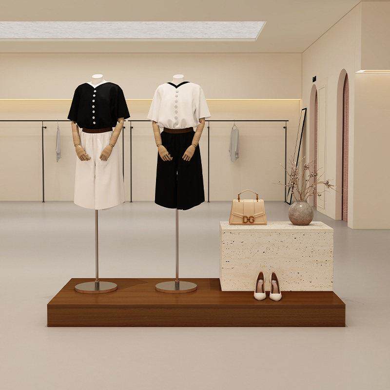 服装店橱窗展示台女装店中岛台模特展示台包包鞋店铺陈列柜摆件台