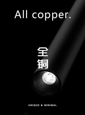 极设简QLU黑色全铜床头小吊代灯高档卧室书房吧台现计师简约餐厅