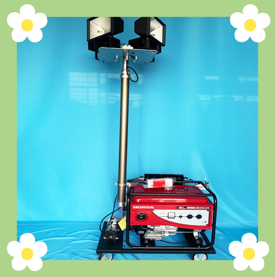 sfw6110b柴汽油发电机应急灯移动升降照明车遥控升降工作灯