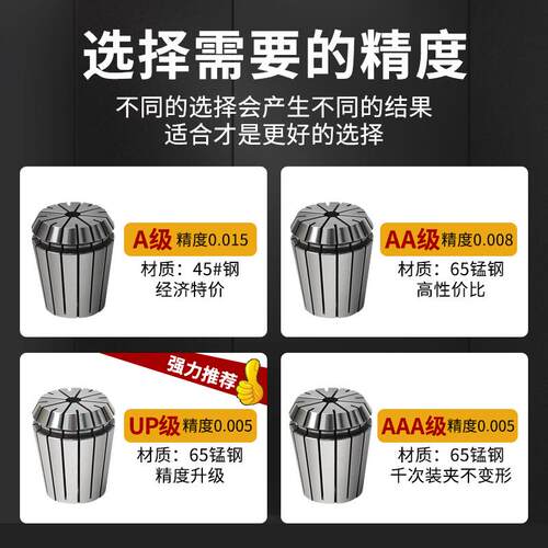 ER32筒夹高精弹簧数控铣刀夹头雕刻机弹性铣刀夹具er11162025