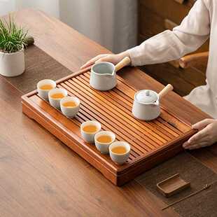 家用储水式实木茶盘Y2023082小型简托长功方约形干泡盘夫茶具排水