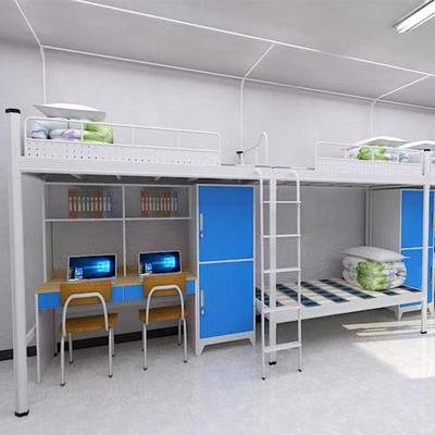 上床桌公寓床组学生宿床舍合上-下铺下铁床宿舍上下铺铁架床高低