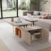 轻多功能可升降茶几小型286简约餐户桌两用伸缩折茶叠几电视奢柜