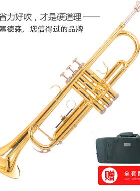 高档塞德尔森小号乐器儿童学锋生初学者专业演蒙奏乃活塞冲号降b