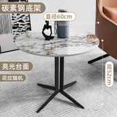 轻奢岩边几小茶几大理板石发角几意式 105移动小沙 小茶桌圆桌可NW
