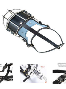 套牧不锈钢犬口犬马口犬笼训牛皮工作笼罗威纳笼防德咬嘴专用口