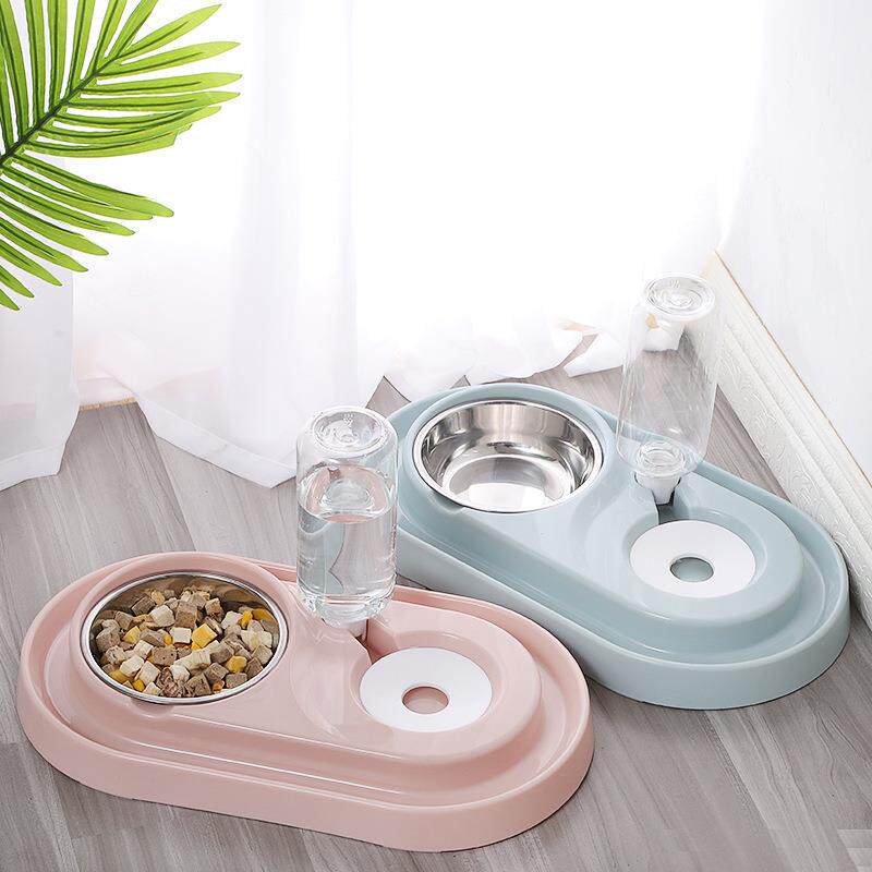 宠物食具狗狗猫碗狗食盆猫咪碗喂食器自动饮水喂食碗盆狗狗猫双碗