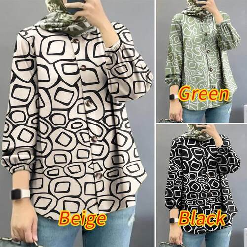Malay women's floral shirt