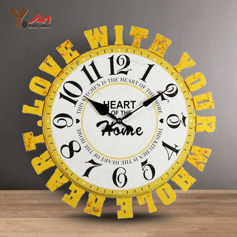 热卖产品罗马齿轮字母挂钟复古创意钟表家居装饰时钟批发,家居饰品,挂钟,淘宝优惠券,粉丝福利购,淘宝优惠卷