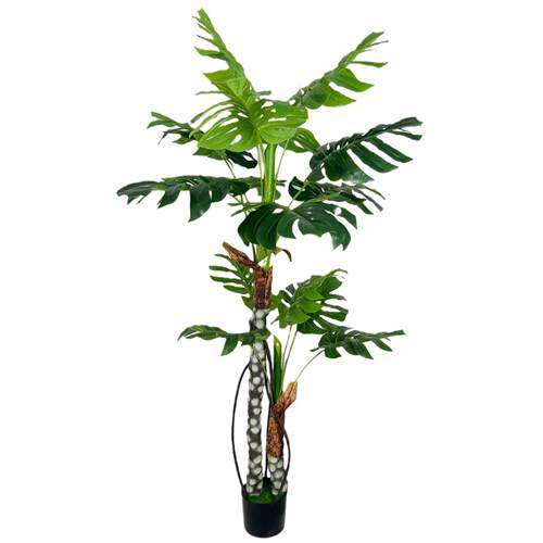 大型大叶仿真龟背竹仿生假树绿植物龟背叶假花树室内造景装饰摆件