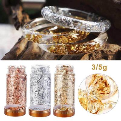 Shiny Gold Leaf Flake Resin Epoxy Mold Art Decoration Gold