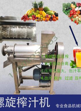 304不锈钢双道螺旋蔬菜水果柠檬百香果生姜破碎榨汁打浆机
