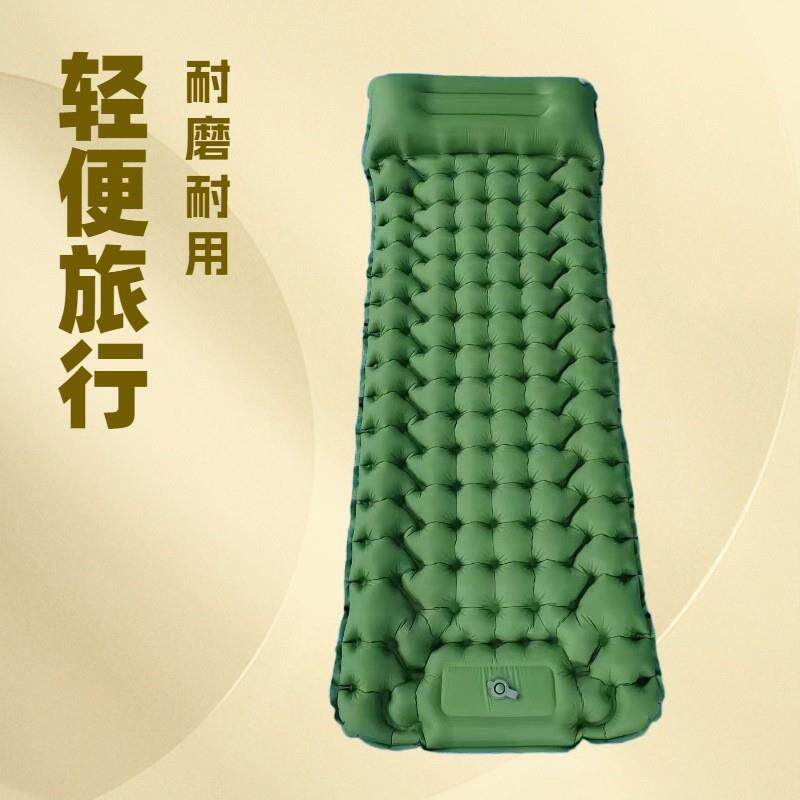 厂家大圆点直销脚踩充水气垫防潮载野营充气床睡垫车户外充气防可