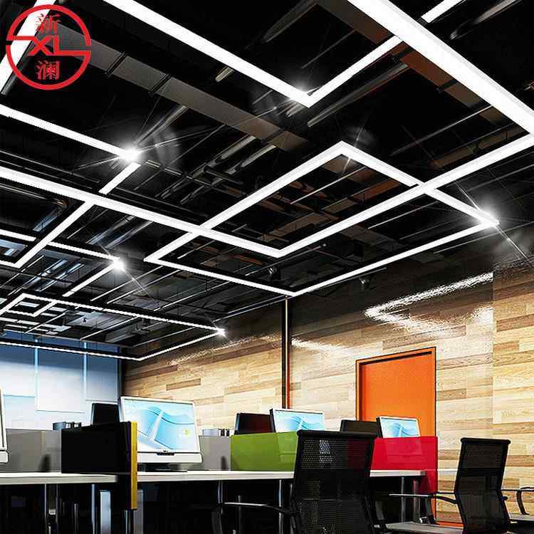 厂销LED铝框五面发光办公灯吊线灯 长条灯 条形灯线条灯方通灯