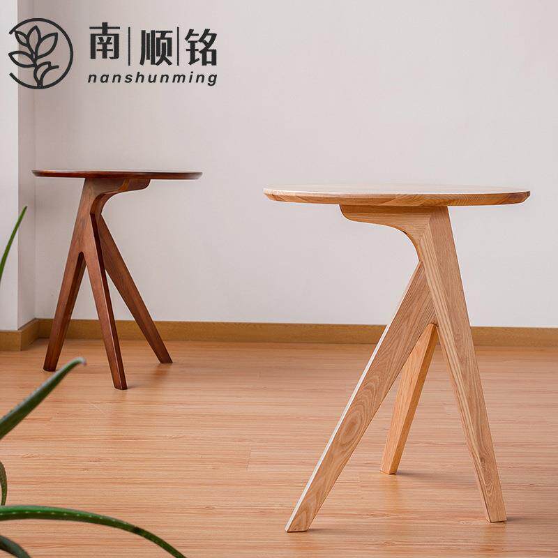 茶几全厅三角849576边几北欧实木设计客边桌小形户型圆日式简约茶