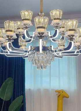 新款客厅发灯205轻奢水晶吊灯灯臂能光卧室68683餐厅灯LED2超亮节