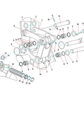 三一SY465挖掘机工字架 千秋架 挖斗连杆11142177 三一挖掘机配件
