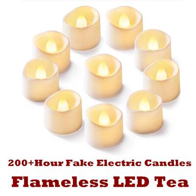 Flameless LED Tea Lights Fake Electric Candles TeaLights