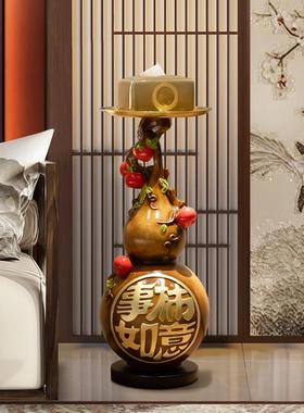 秦汉天禧葫芦落地摆件大型新中式客厅电视柜沙发装饰品乔迁礼品