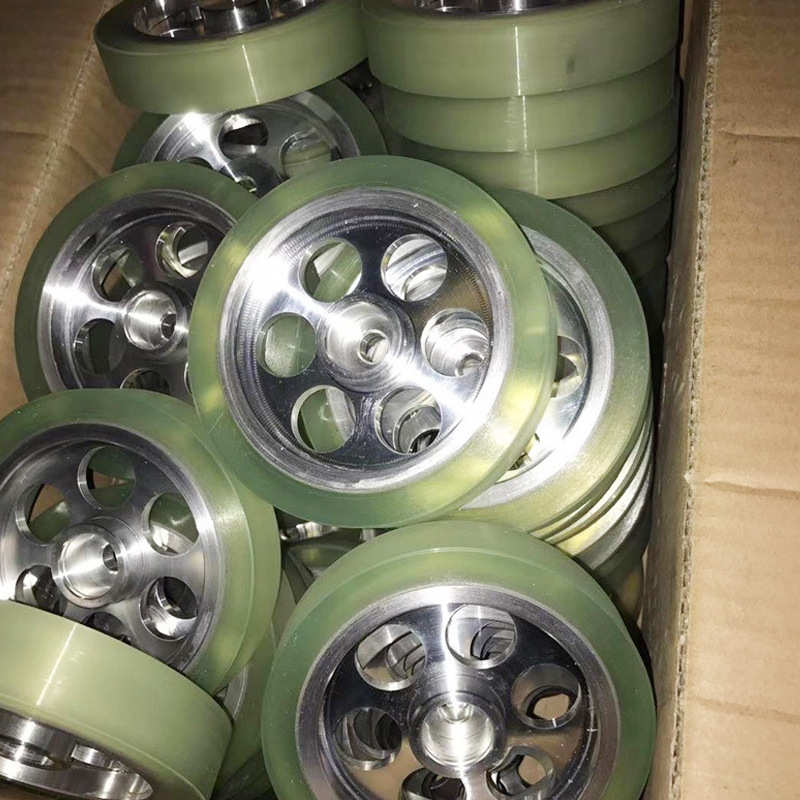 厂家聚氨酯轮包支撑批发轮游乐设备生产行走电子机械胶轮轮胶轮