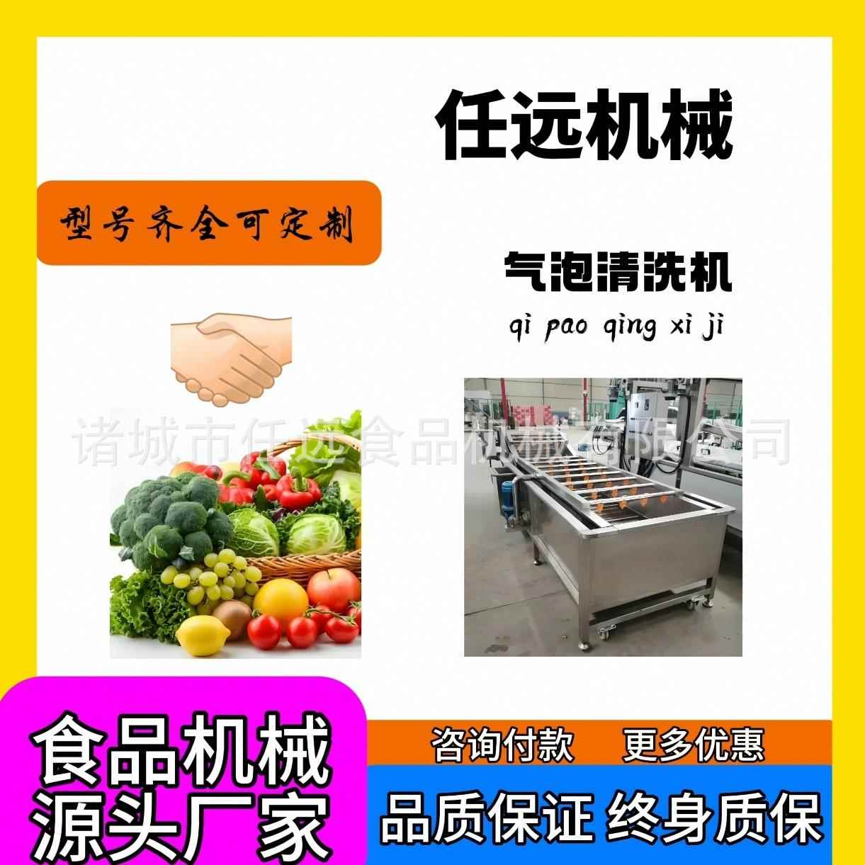 全自动白菜气泡果蔬清洗机食用菌喷淋辣椒线送货上门高效食品级