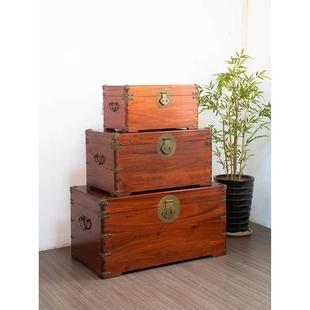 香樟木箱子陪嫁樟木箱香樟全樟木衣箱收纳字画底座收藏古典书画