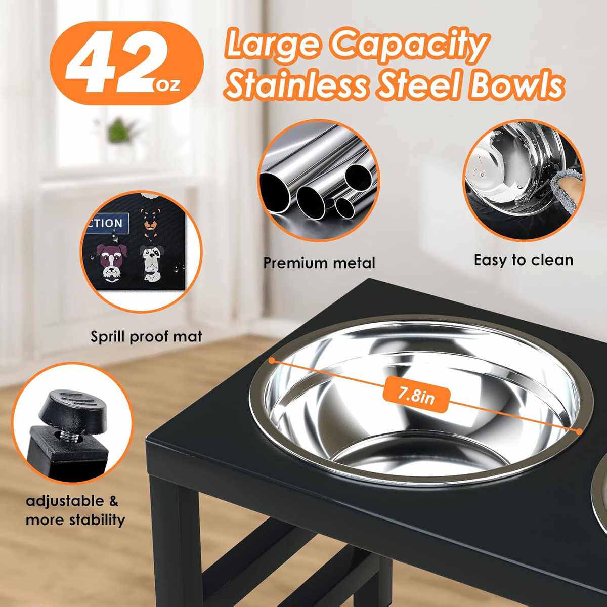 金属高架狗碗养狗碗架狗食器中大型狗高架狗食盆不锈钢,宠物/宠物食品及用品,猫狗碗/慢食碗,淘宝优惠券,粉丝福利购,淘宝优惠卷