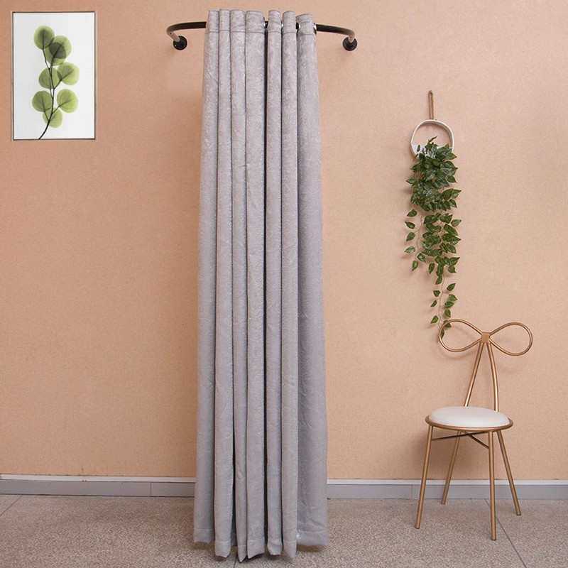 铁艺服装店试衣间门帘架子挂杆更衣室换衣间杆子试衣圈弧形U形杆