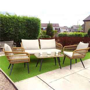 户发外楼藤椅沙发组合台售部北欧庭院室339外防水休闲家阳具藤编