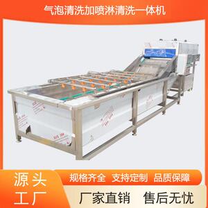 工厂直销气泡清洗加高压喷淋清洗机一体机洗芹菜地瓜橙子药材五金