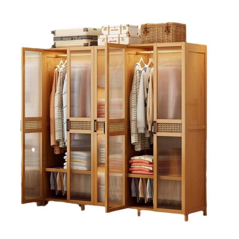 衣柜家用卧室简易组装出租屋经济型多层实木带门衣橱客厅防尘柜子