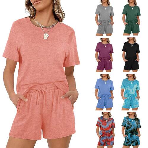 Short sleeved suit for women短袖套装女