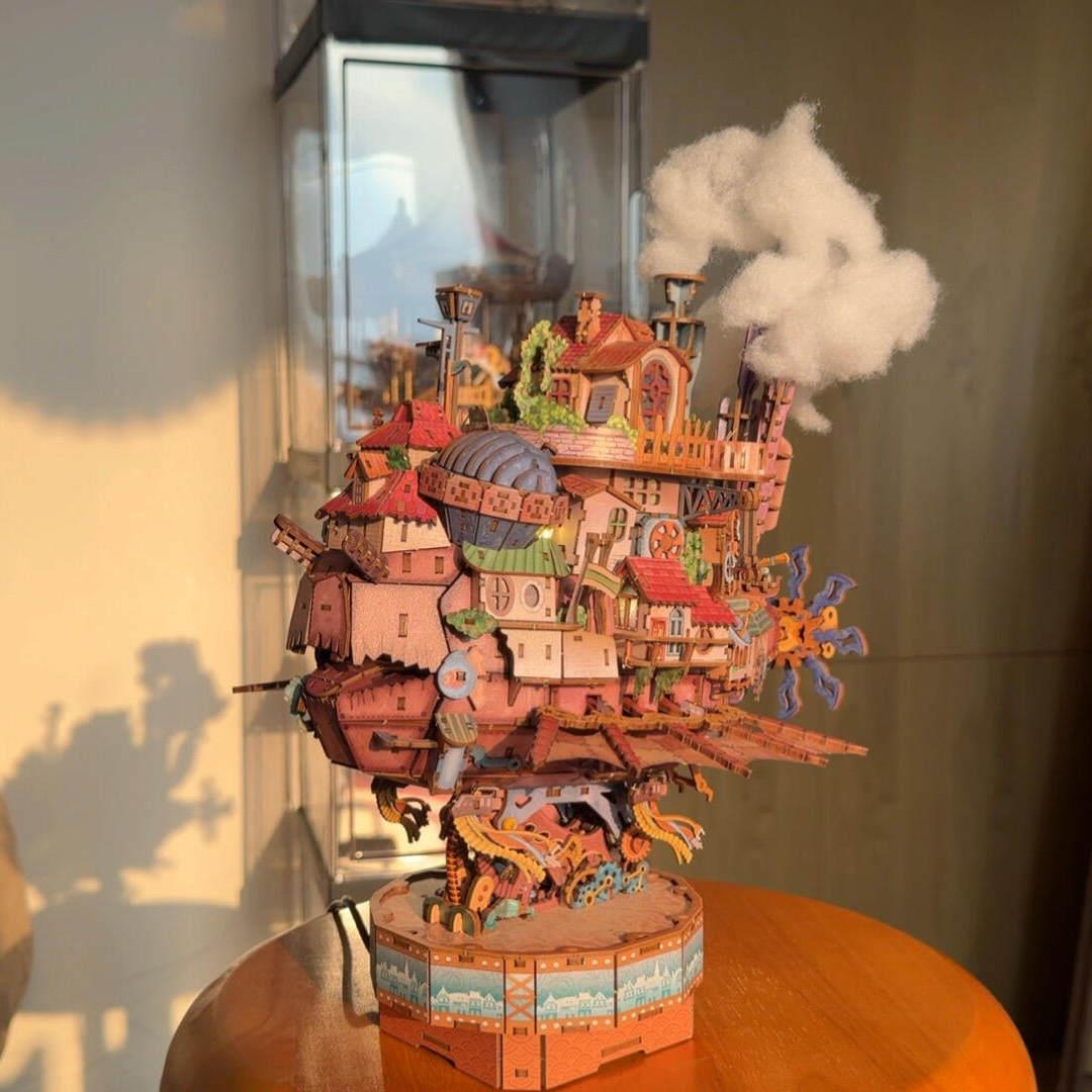 哈尔的移动城堡拼装模型创意趣味木质3d立体拼图送朋友高级感礼物图片
