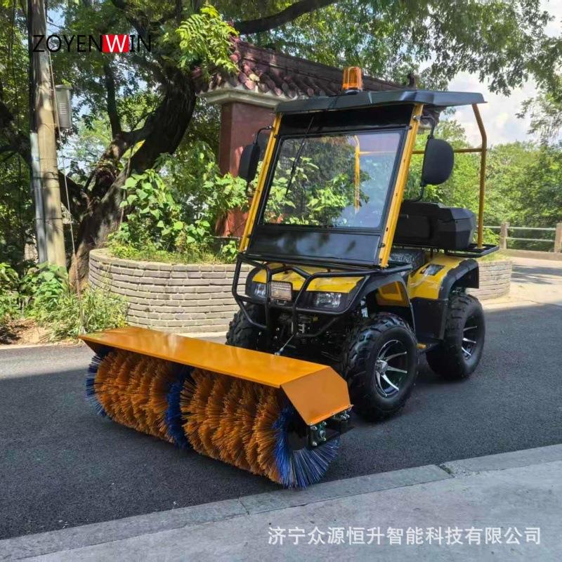驾式扫雪车众源路清雪1500型扫雪机推座雪NZR滚式刷抛雪铲道雪设