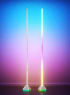 RGB幻彩落地拾音灯电竞客厅卧室墙角音乐节奏氛围拼接LED落地灯