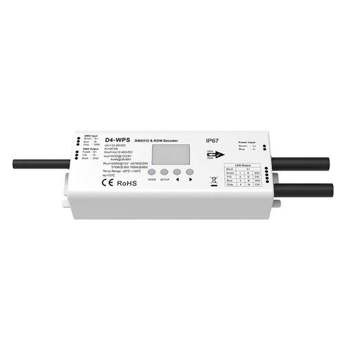 D5 5通道解码器 RDM独⽴控制8位16位解码PWM频率调光曲线可选OLED